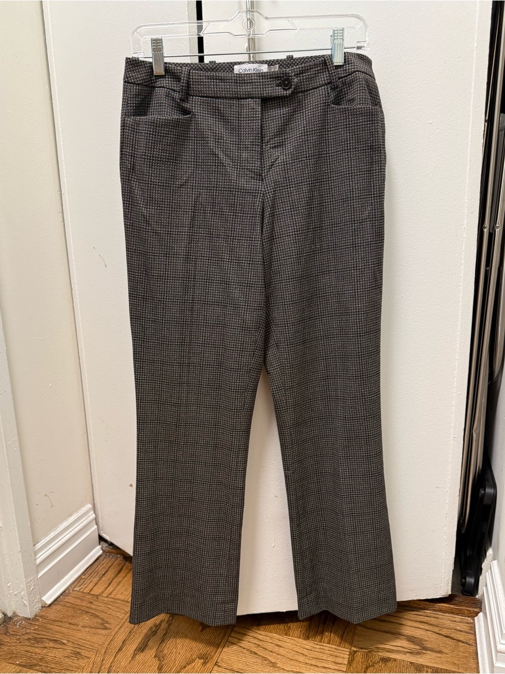 Calvin Klein Petite Plaid Checked Dress Pants, 6P